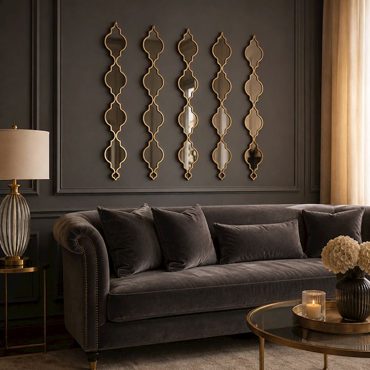 A/Q GOLD 5 WAY MIRROR 16x130cm
